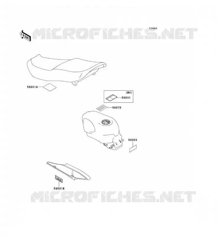LABEL Kawasaki MOTOS 600 2003 ZZR600  ZX600-E11P