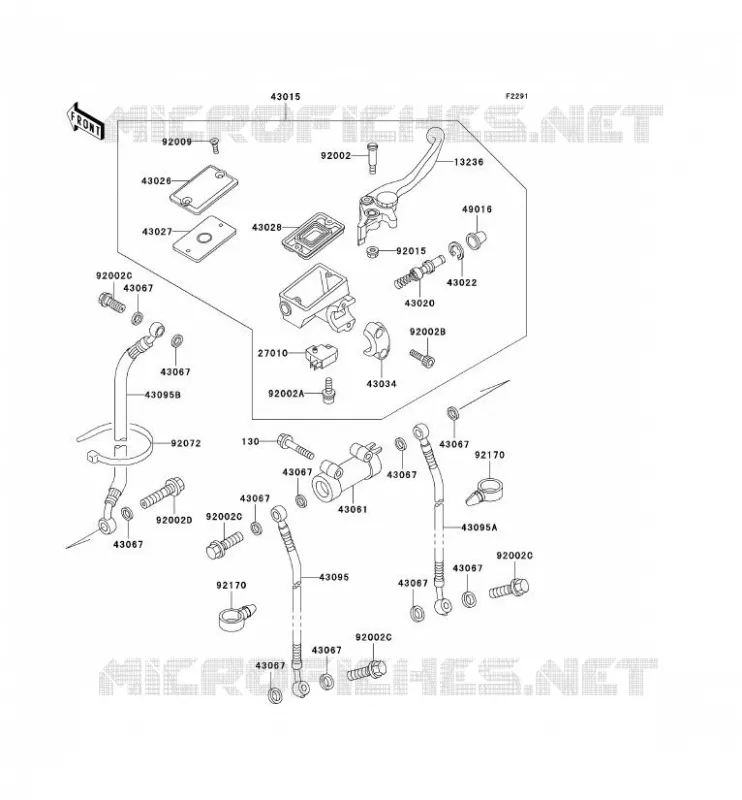 MAITRE CYLINDRE AV Kawasaki MOTOS 600 2003 ZZR600  ZX600-E11P