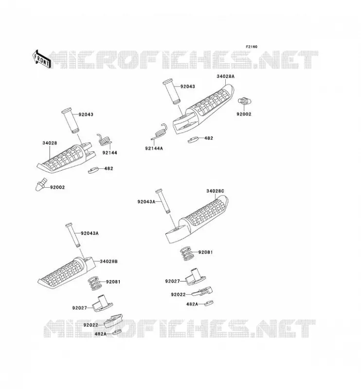 REPOSE PIED Kawasaki MOTOS 600 2004 ZZR600  ZX600-E12