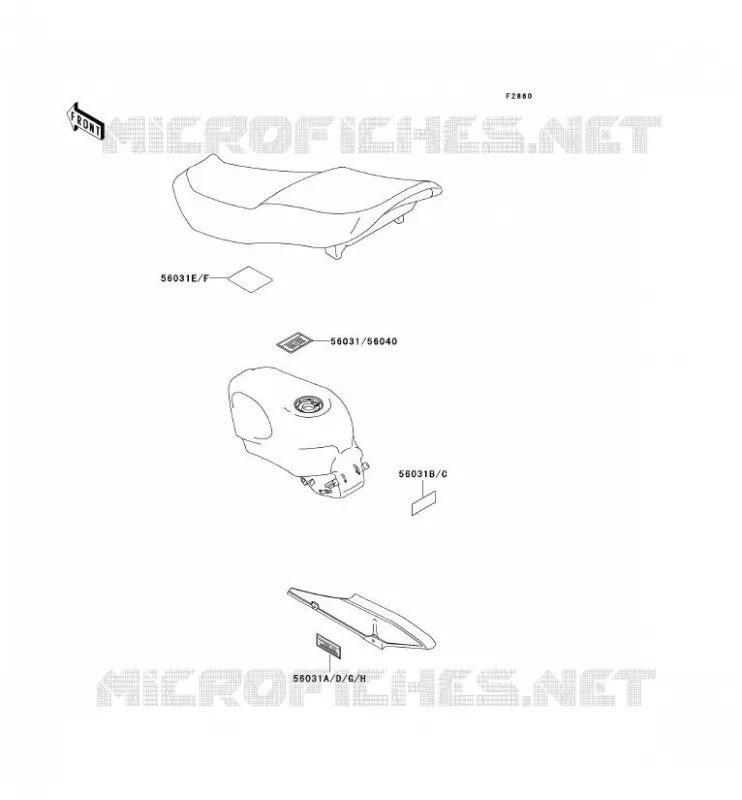 LABEL Kawasaki MOTOS 600 1994 ZZR600  ZX600-E2