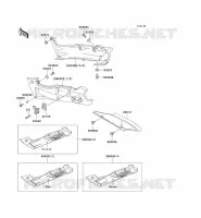 CACHE LAT&Eacute;RAL/GARDE CHAINE pour Kawasaki ZZR600 1995