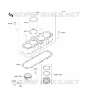 CYLINDRE/PISTON pour Kawasaki ZZR600 1995