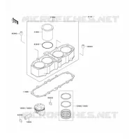 CYLINDRE/PISTON pour Kawasaki ZZR600 1995