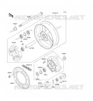 MOYEU ARRIERE pour Kawasaki ZZR600 1995
