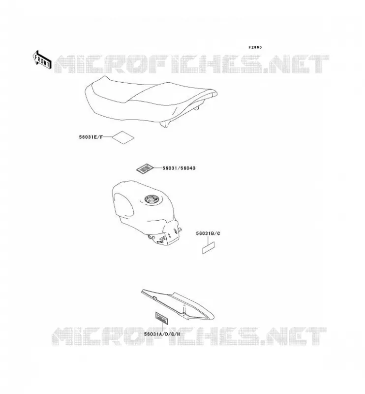 LABEL Kawasaki MOTOS 600 1995 ZZR600  ZX600-E3