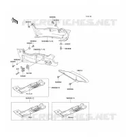 CACHE LAT&Eacute;RAL/GARDE CHAINE pour Kawasaki ZZR600 1995