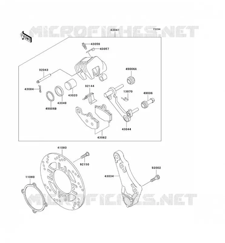 FREIN ARRIERE Kawasaki MOTOS 600 1995 ZZR600  ZX600-E3