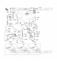 RESERVOIR CARBURANT pour Kawasaki ZZR600 1995