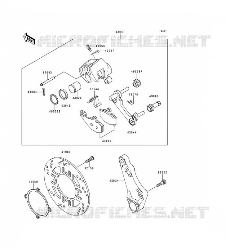 FREIN ARRIERE Kawasaki MOTOS 600 1996 ZZR600  ZX600-E4