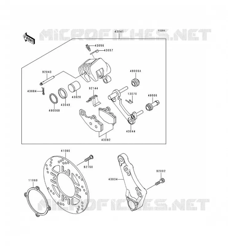 FREIN ARRIERE Kawasaki MOTOS 600 1996 ZZR600  ZX600-E4