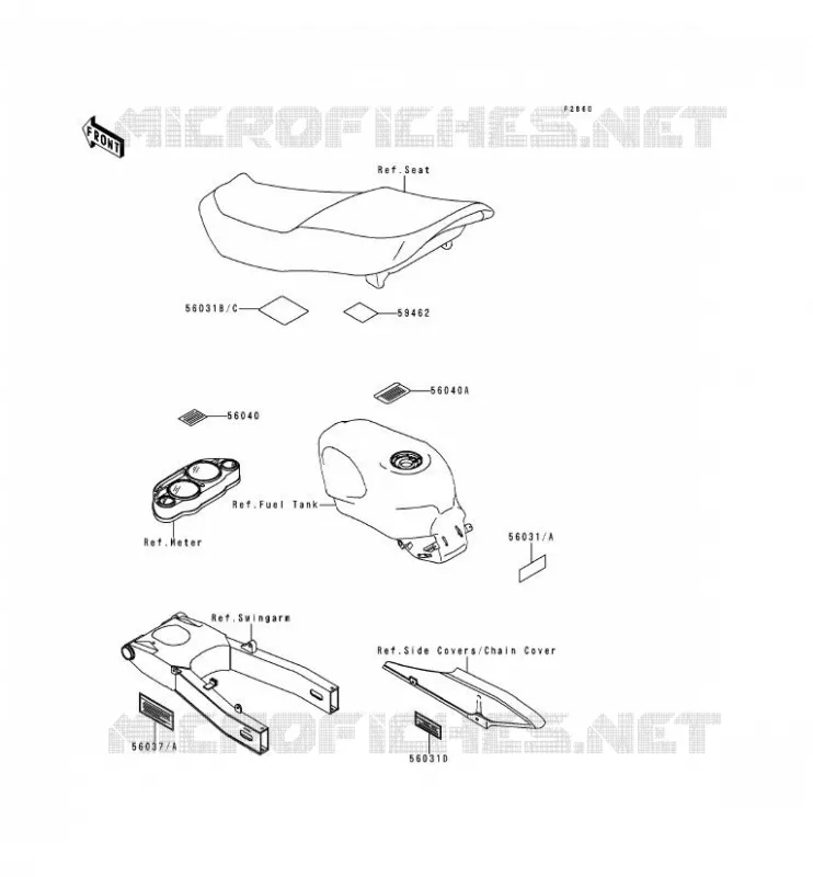 LABEL Kawasaki MOTOS 600 1996 ZZR600  ZX600-E4