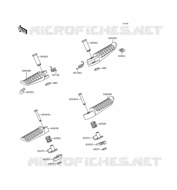 REPOSE PIED Kawasaki MOTOS 600 1996 ZZR600  ZX600-E4