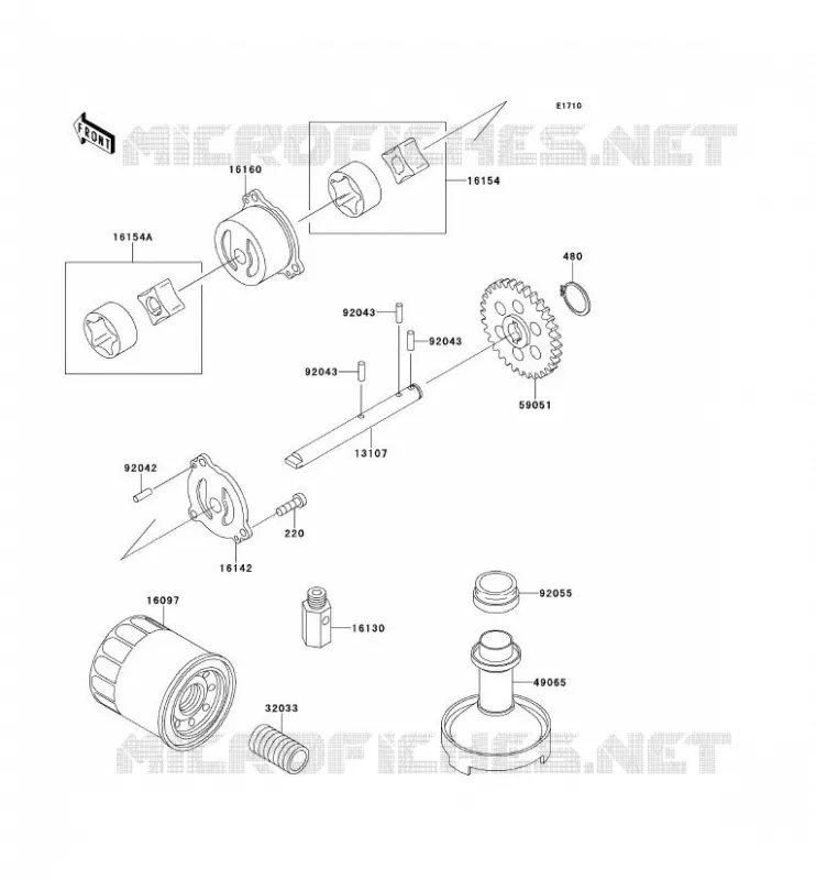 POMPE A HUILE Kawasaki MOTOS 600 1996 ZZR600  ZX600-E4