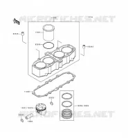 CYLINDRE/PISTON pour Kawasaki ZZR600 1997