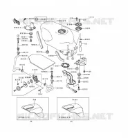 RESERVOIR CARBURANT pour Kawasaki ZZR600 1997