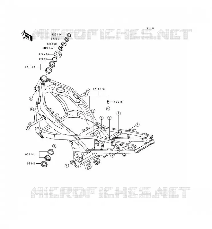 CH&Acirc;SSIS Kawasaki MOTOS 600 1997 ZZR600  ZX600-E5