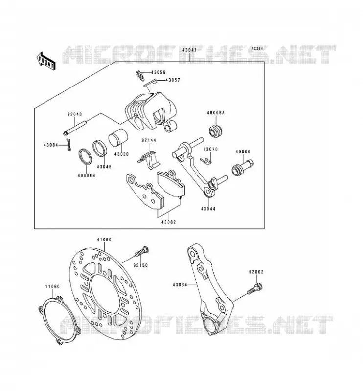 FREIN ARRIERE Kawasaki MOTOS 600 1997 ZZR600  ZX600-E5