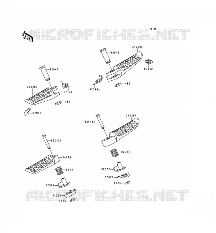 REPOSE PIED Kawasaki MOTOS 600 1997 ZZR600  ZX600-E5