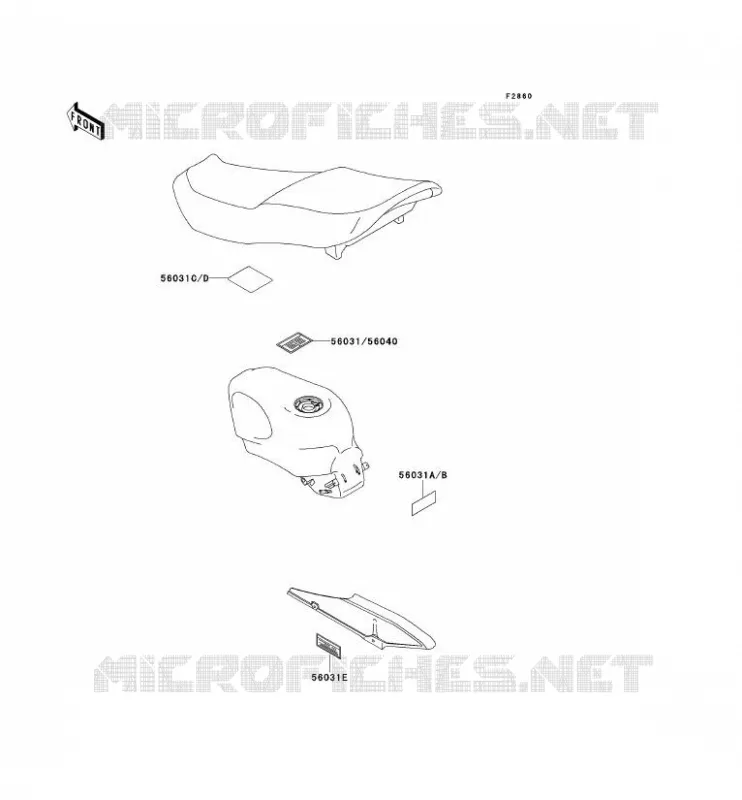 LABEL Kawasaki MOTOS 600 1997 ZZR600  ZX600-E5