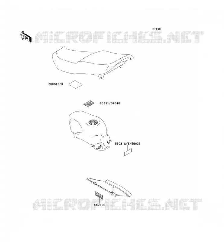 LABEL Kawasaki MOTOS 600 1999 ZZR600  ZX600-E7