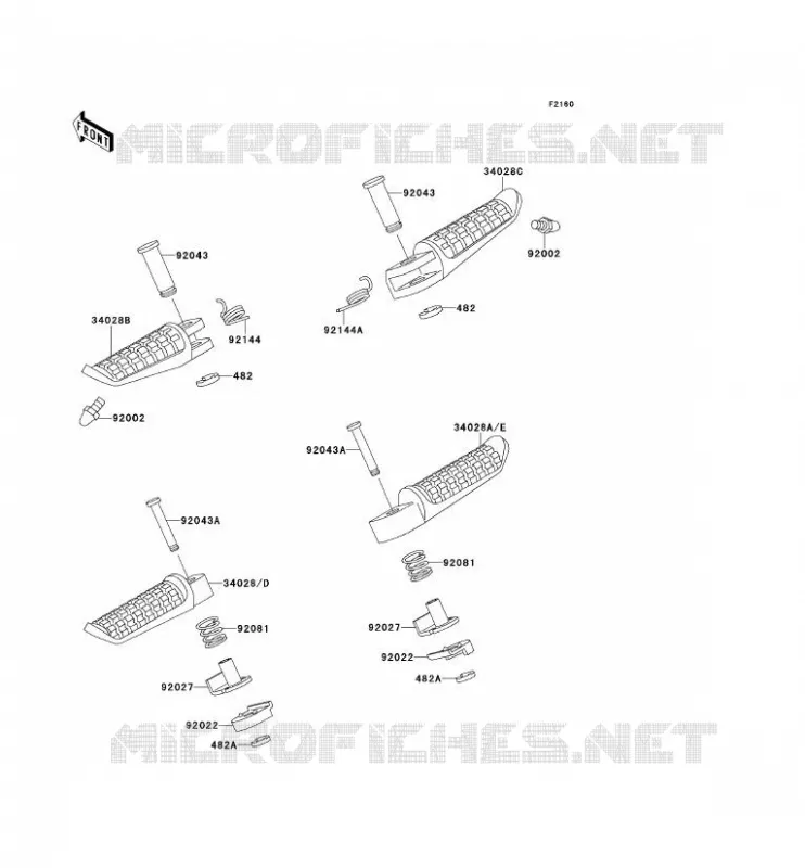 REPOSE PIED Kawasaki MOTOS 600 2000 ZZR600  ZX600-E8