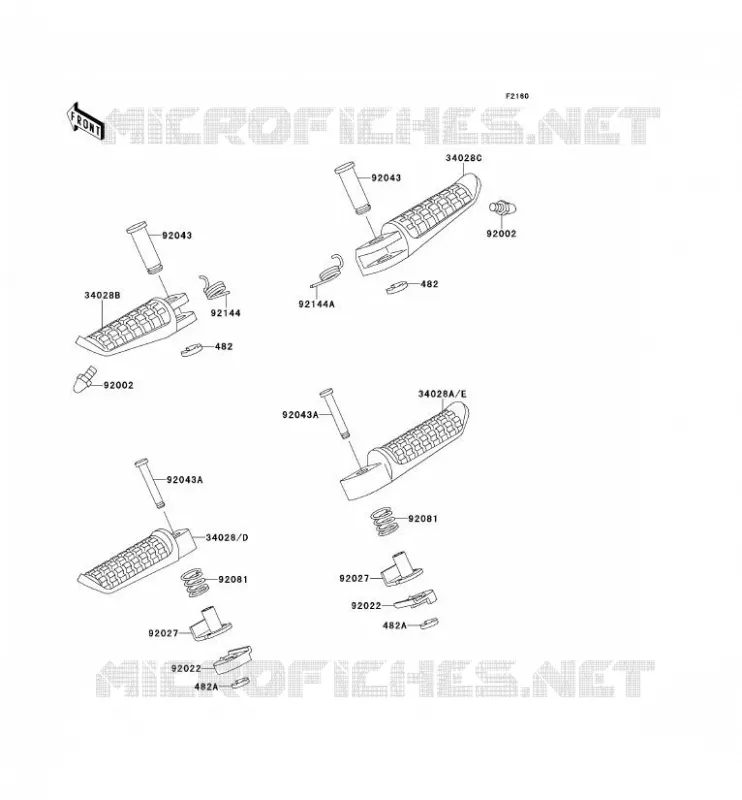 REPOSE PIED Kawasaki MOTOS 600 2001 ZZR600  ZX600-E9