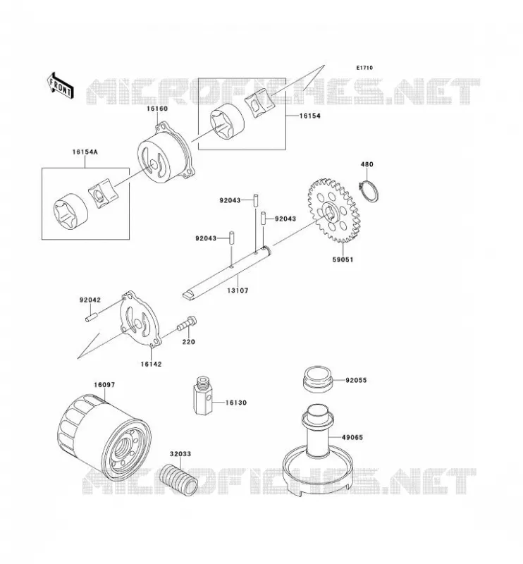 POMPE A HUILE Kawasaki MOTOS 600 2001 ZZR600  ZX600-E9