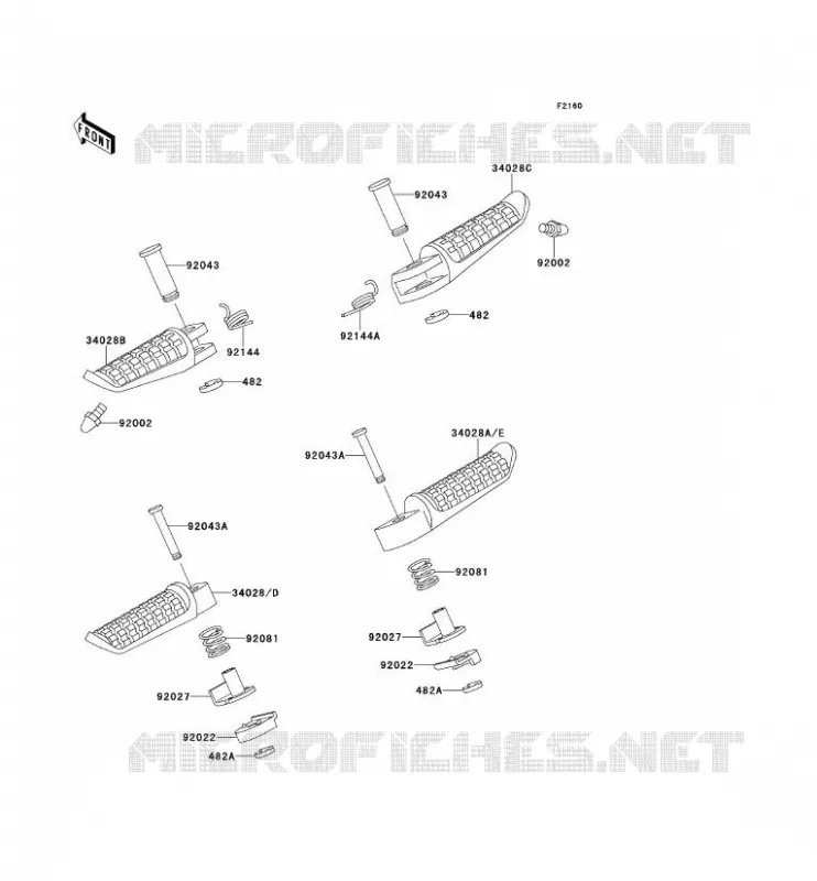 REPOSE PIED Kawasaki MOTOS 600 2001 ZZR600  ZX600-E9