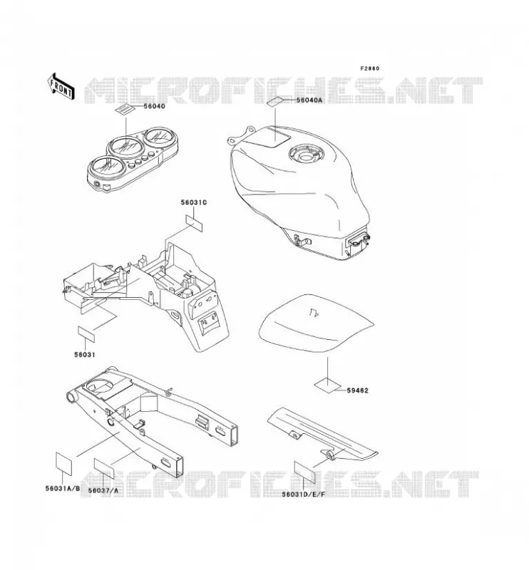 LABEL Kawasaki MOTOS 600 1995 NINJA ZX-6R  ZX600-F1
