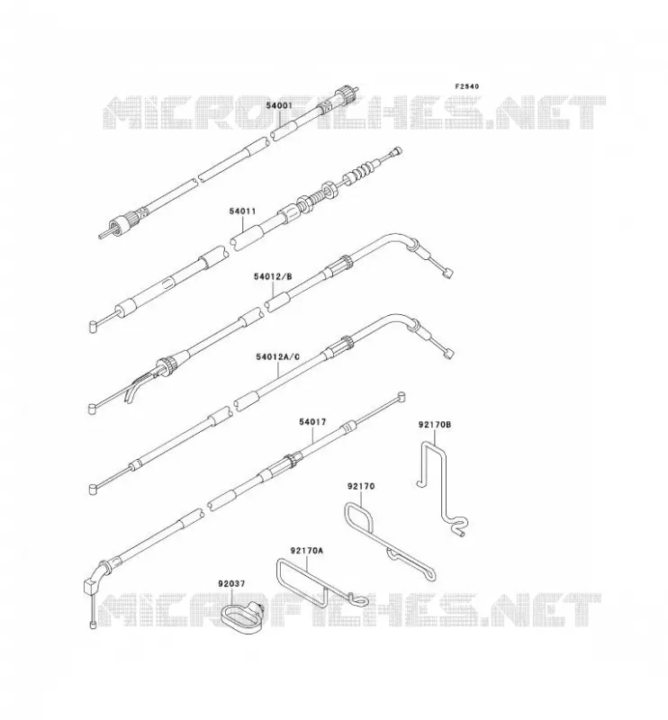 CABLES Kawasaki MOTOS 600 1996 NINJA ZX-6R  ZX600-F2