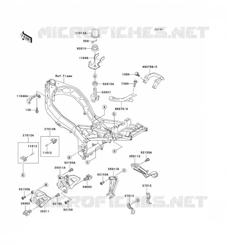 SUPPORT BATTERIE Kawasaki MOTOS 600 1996 NINJA ZX-6R  ZX600-F2