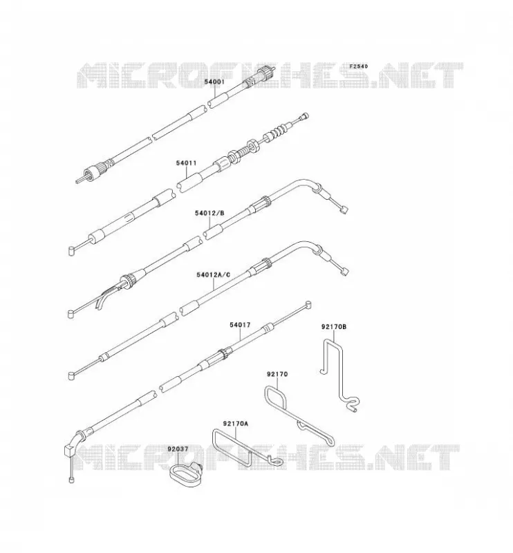 CABLES Kawasaki MOTOS 600 1996 NINJA ZX-6R  ZX600-F2
