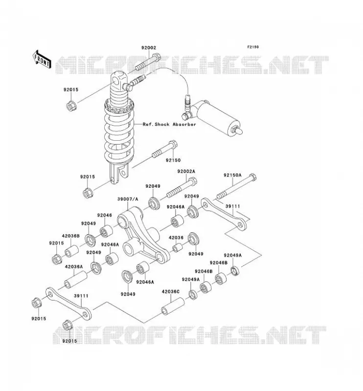 SUSPENSION Kawasaki MOTOS 600 1996 NINJA ZX-6R  ZX600-F2