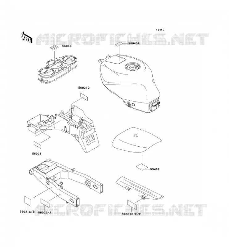 LABEL Kawasaki MOTOS 600 1997 NINJA ZX-6R  ZX600-F3