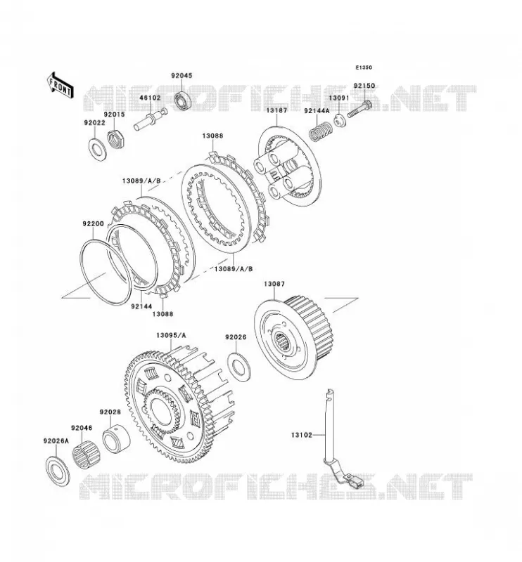 EMBRAYAGE Kawasaki MOTOS 600 1997 NINJA ZX-6R  ZX600-F3