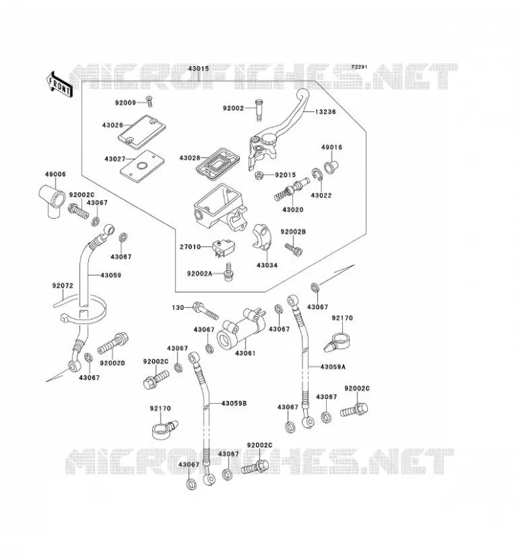 MAITRE CYLINDRE AV Kawasaki MOTOS 600 1997 NINJA ZX-6R  ZX600-F3