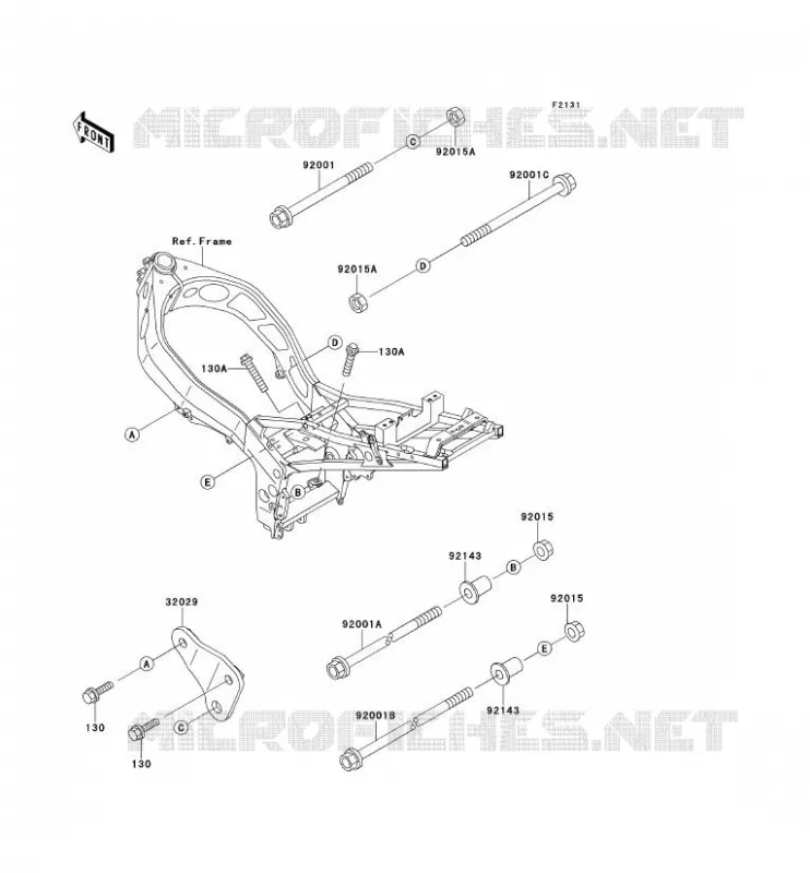 PIECE DE CADRE (COUVERTURE) Kawasaki MOTOS 600 1997 NINJA ZX-6R  ZX600-F3