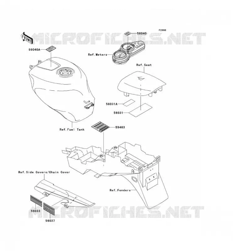 LABEL Kawasaki MOTOS 600 1998 NINJA ZX-6R  ZX600-G1