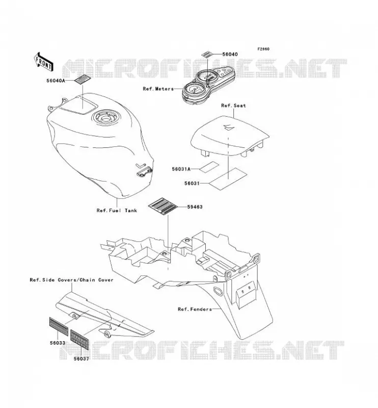 LABEL Kawasaki MOTOS 600 1998 NINJA ZX-6R  ZX600-G1