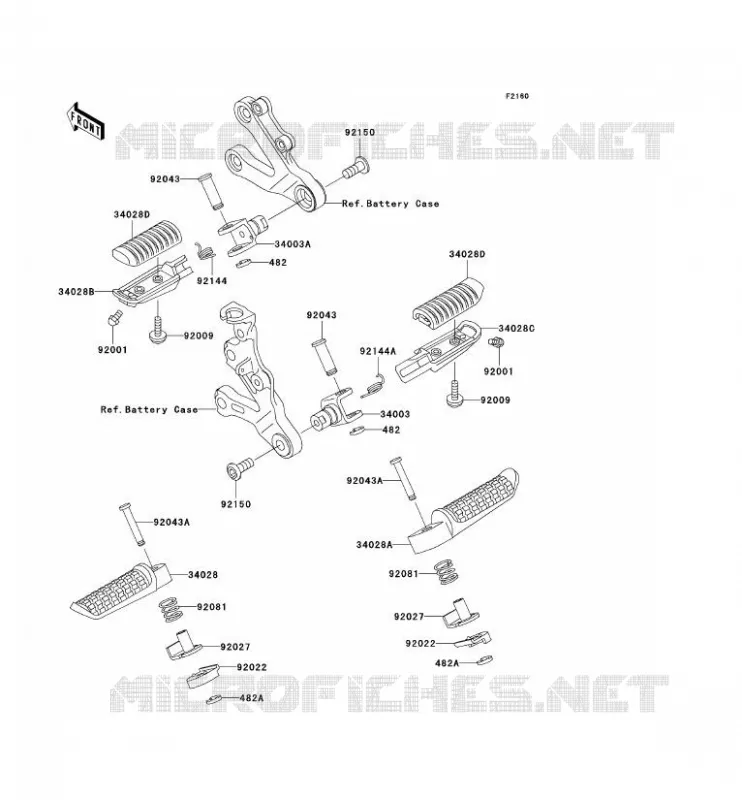 REPOSE PIED Kawasaki MOTOS 600 1999 NINJA ZX-6R  ZX600-G2