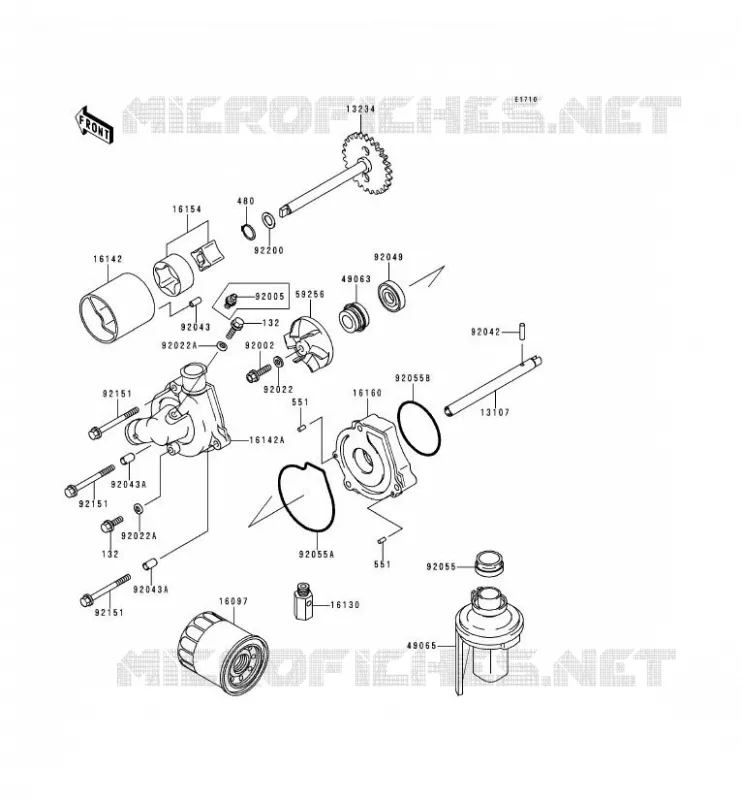 POMPE A HUILE Kawasaki MOTOS 600 1999 NINJA ZX-6R  ZX600-G2