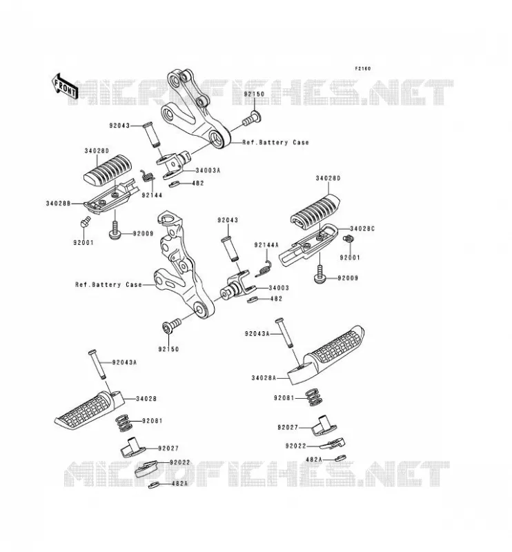 REPOSE PIED Kawasaki MOTOS 600 1999 NINJA ZX-6R  ZX600-G2