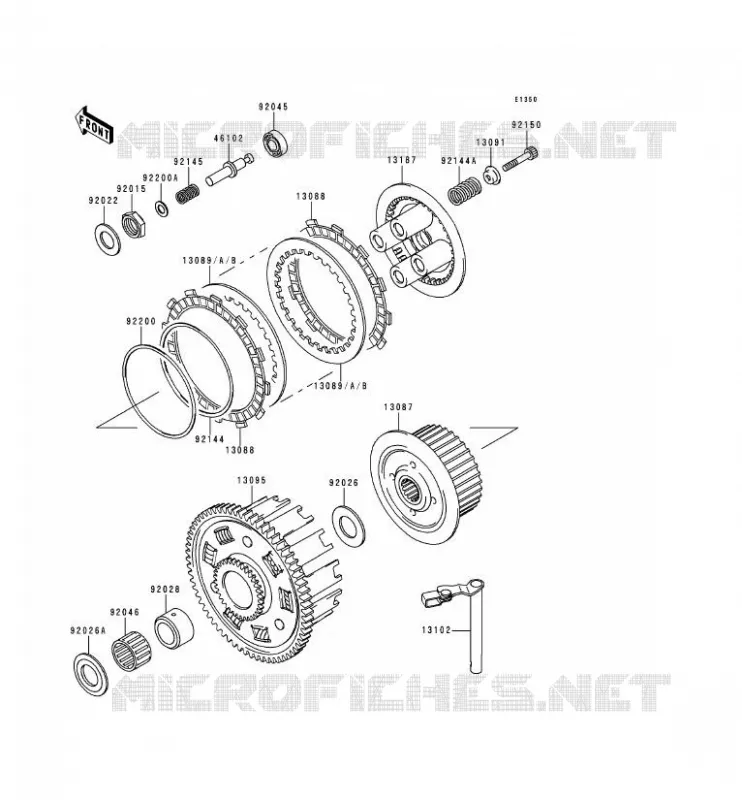 EMBRAYAGE Kawasaki MOTOS 600 1999 NINJA ZX-6R  ZX600-G2