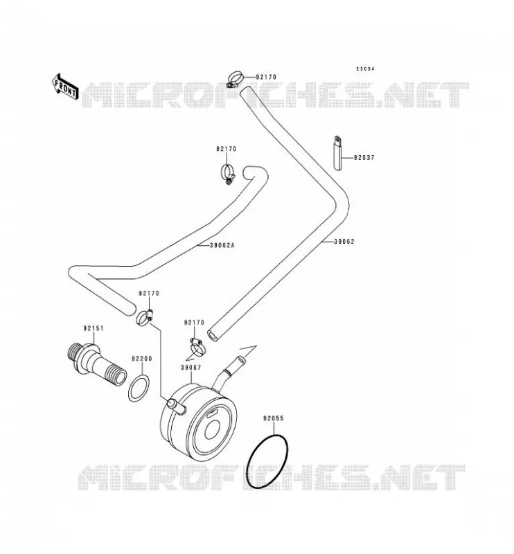 RADIATEUR D'HUILE Kawasaki MOTOS 600 1999 NINJA ZX-6R  ZX600-G2