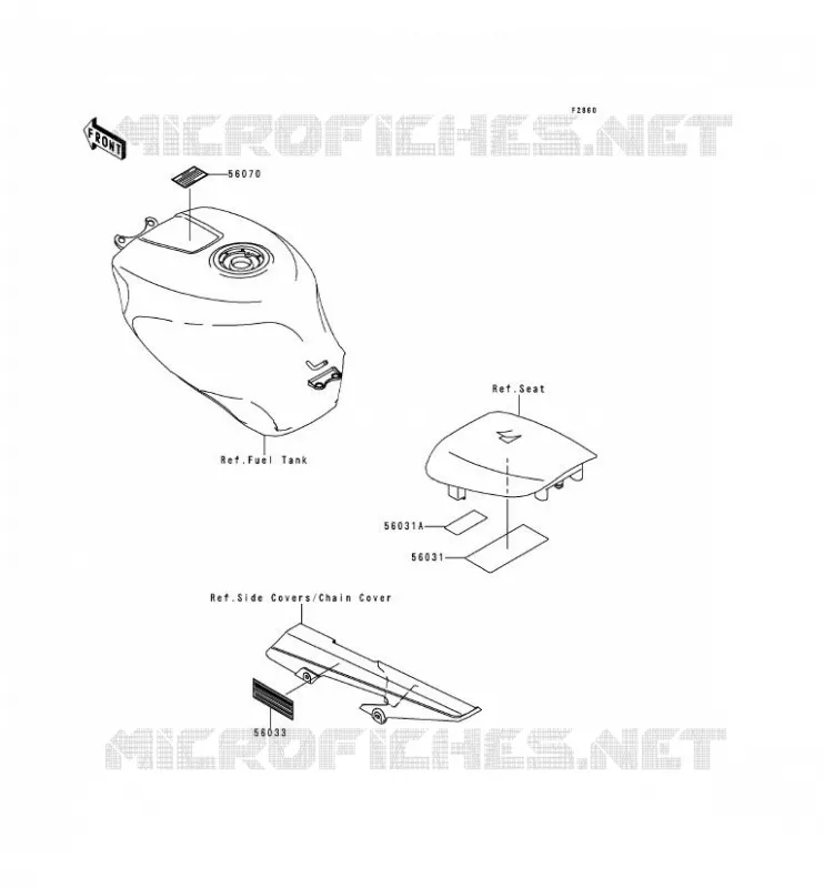 LABEL Kawasaki MOTOS 600 1998 NINJA ZX-6R  ZX600-H1