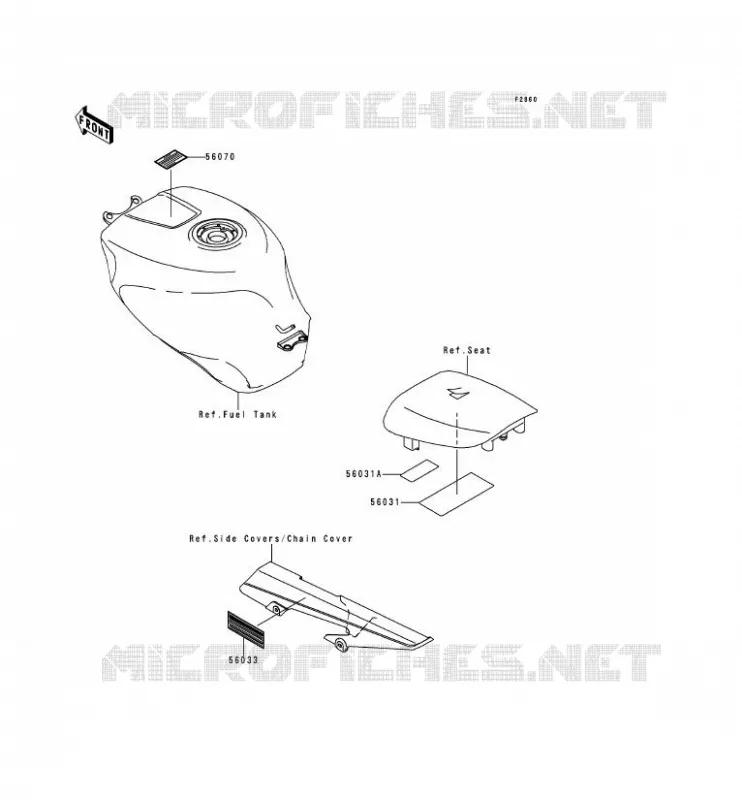 LABEL Kawasaki MOTOS 600 1998 NINJA ZX-6R  ZX600-H1