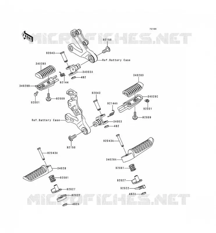 REPOSE PIED Kawasaki MOTOS 600 1999 NINJA ZX-6R  ZX600-H2