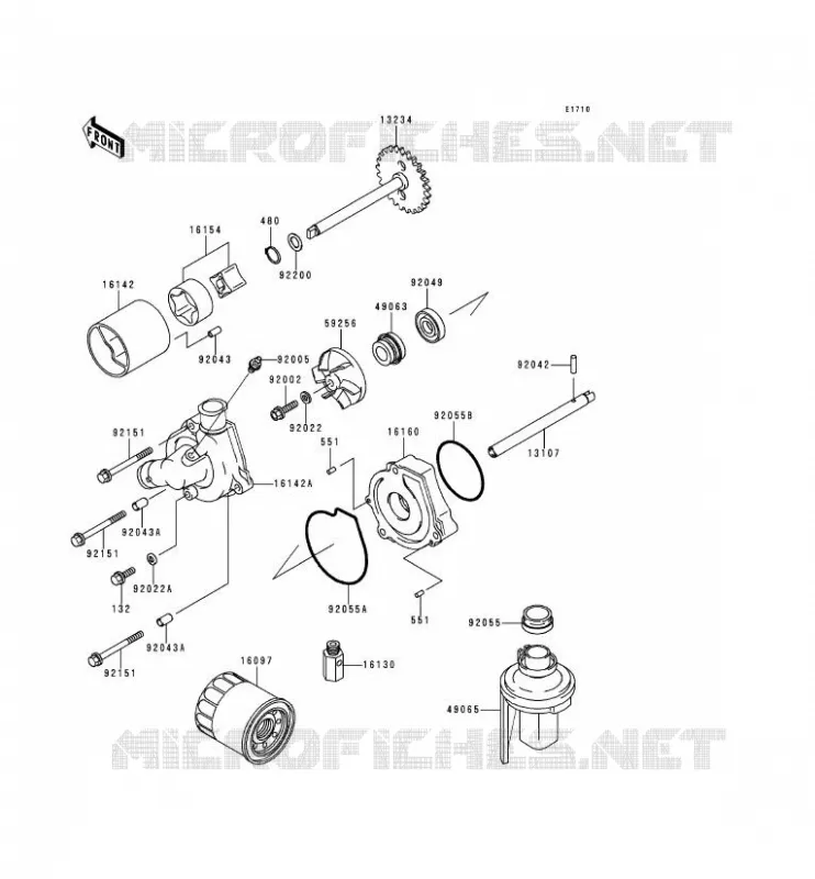 POMPE A HUILE Kawasaki MOTOS 600 1999 NINJA ZX-6R  ZX600-H2