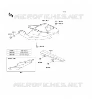 CACHE LAT&Eacute;RAL/GARDE CHAINE pour Kawasaki NINJA ZX-6R 2000