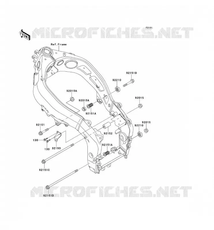 PIECE DE CADRE (COUVERTURE) Kawasaki MOTOS 600 2000 NINJA ZX-6R  ZX600-J1P